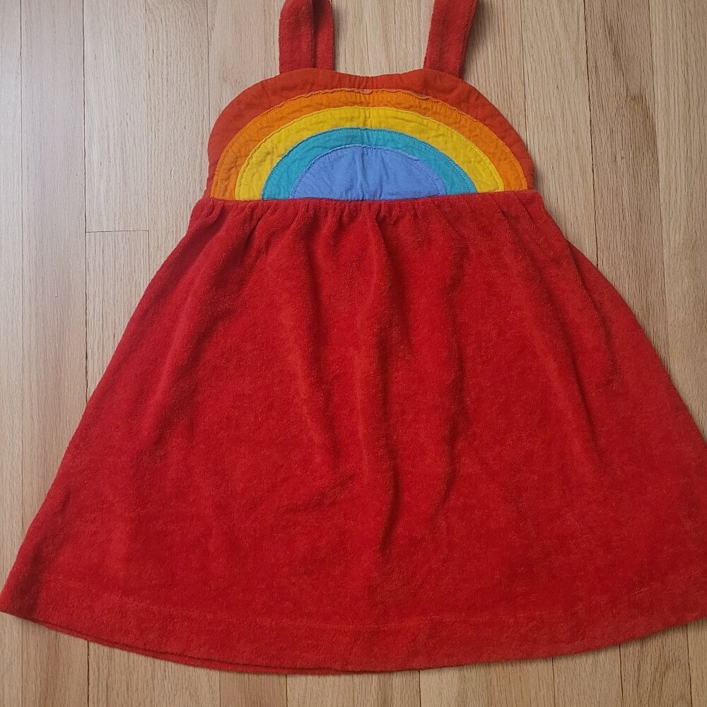 Little Bird by Jools Oliver  Rainbow Terry Dress, size 7-8.